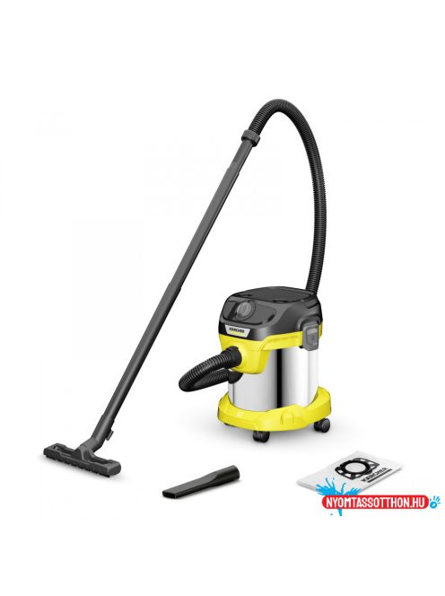 Karcher KWD 2 S V-15/4/18 száraz-nedves, acéltartályos porszívó