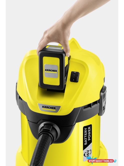 Karcher WD 3 Battery Set EU-II Száraz-nedves, akkumulátoros porszívó