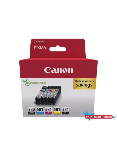 Canon PGI-580 + CLI-581 Tintapatron Multipack 1x11,2 ml + 4x5,6 ml