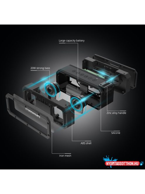 Tronsmart Force+ Element (40W,hordozható, IPX7), Fekete, hangszóró