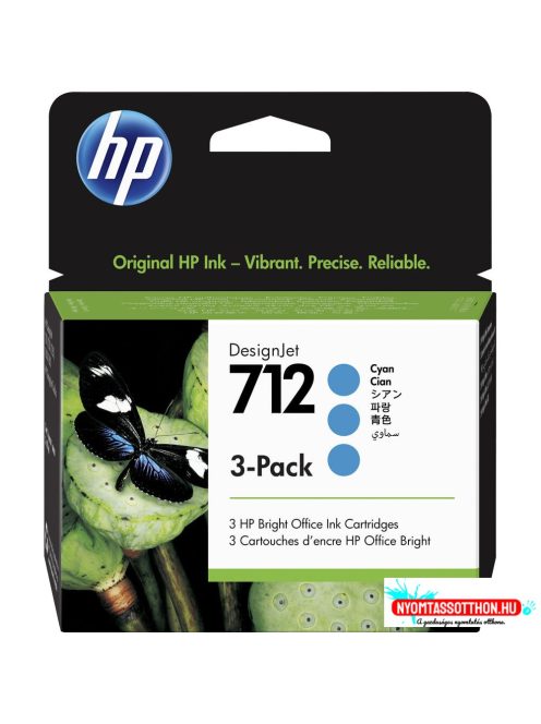 HP 3ED77A Patron 3Pack Cyan 29ml No.712 (Eredeti)