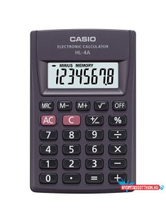 Zsebszámológép 8 digit Casio HL 4 fekete