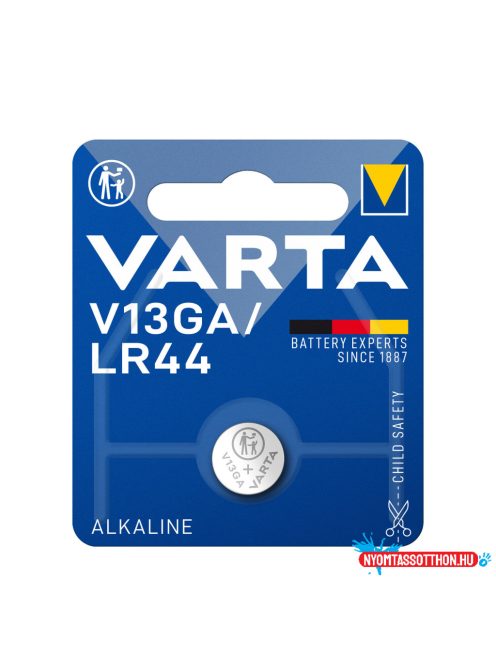 Varta Gombelem Alkáli V13GA / AG13 / LR44 (1,5V) B1