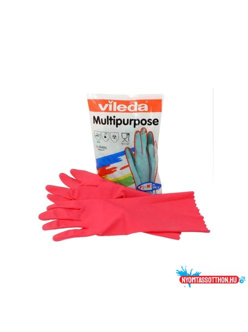 Gumikesztyű M háztartási Multipurpose Vileda piros_100153