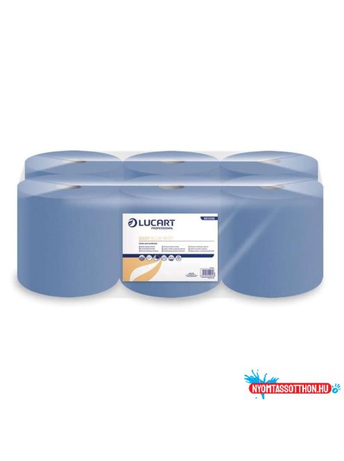 Kéztörlő 1 rétegű tekercses átmérő: 19 cm 6 tekercs/karton 19 CF Easy Blue Lucart_861096 kék