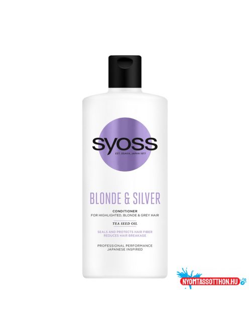 Balzsam 440 ml Syoss Blonde&Silver