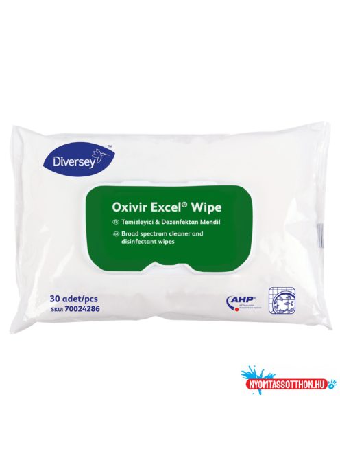 Nedves törlőkendő fertőtlenítő hatással 100 db/csomag Oxivir Excel Wipe