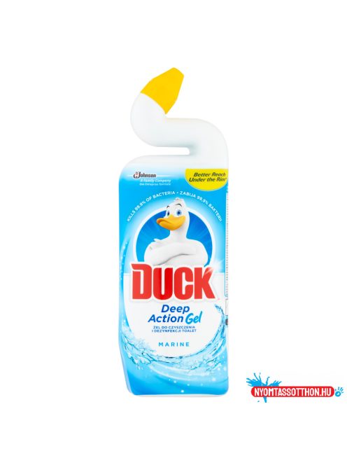 WC tisztító fertőtlenítő gél 750 ml Duck Deep Action Marine