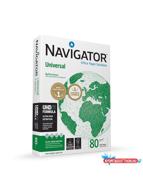 Másolópapír A4, 80g, Navigator Universal 500ív/csomag