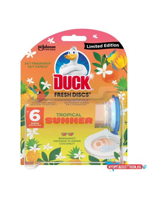 WC öbíltő korong zselés 36 ml Fresh Discs Duck® Tropical Summer