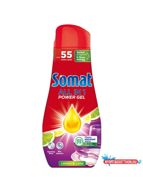 Mosogatógél 990 ml All in One Somat Lemon