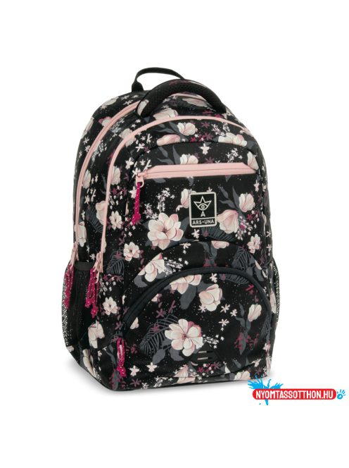 Ars Una Flowery black ergonomikus hátizsák 27 L