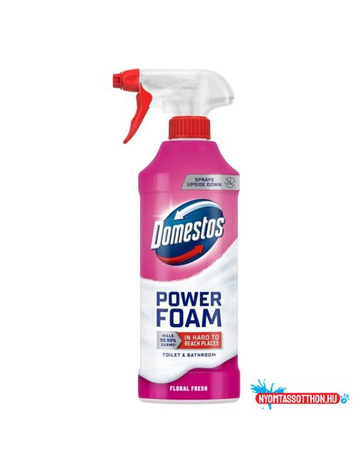 WC és fürdőszoba tisztító hab 435 ml Domestos Power Foam Floral Fresh