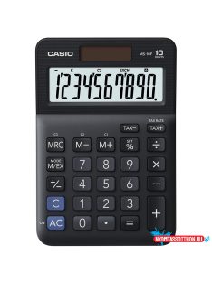   Számológép asztali 10 digit nagy, döntött kijelző Casio MS 10 F fekete