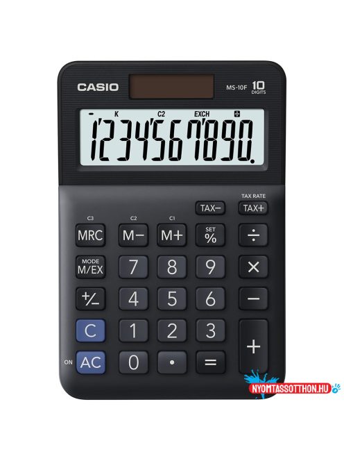 Számológép asztali 10 digit nagy, döntött kijelző Casio MS 10 F fekete