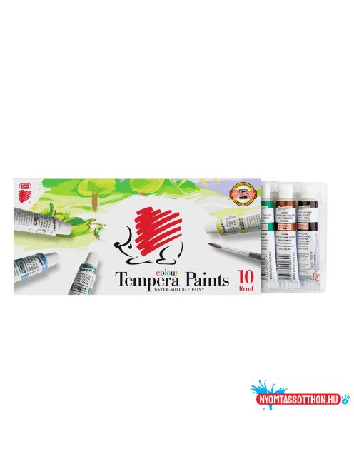 Tempera színes 10x16ml, Süni Ico 10 különféle  szín