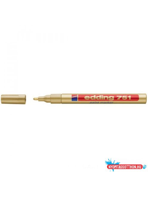 Lakkmarker 1-2mm, kerek Edding 751 arany