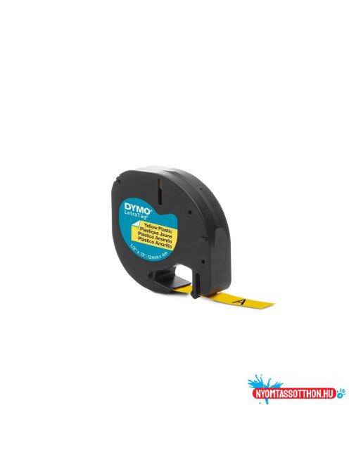 Feliratozógép szalag Dymo Letratag S0721620/59423 12mmx4m, ORIGINAL, sárga