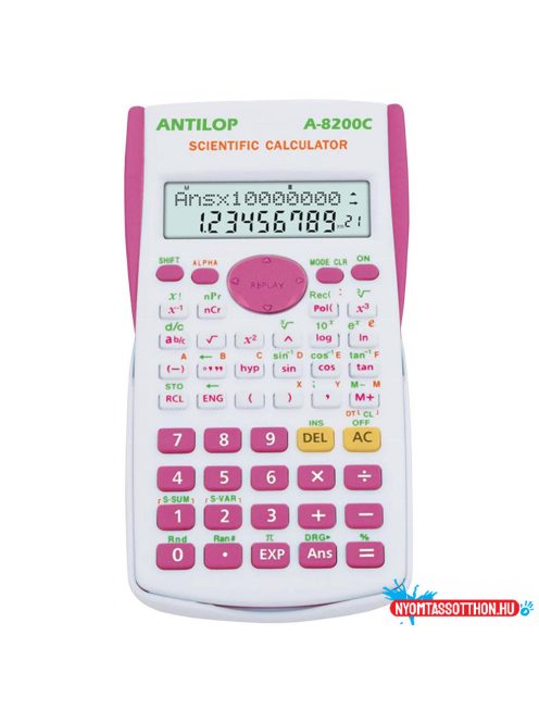 Számológép tudományos 240 funkciós pink Antilop A-8200C