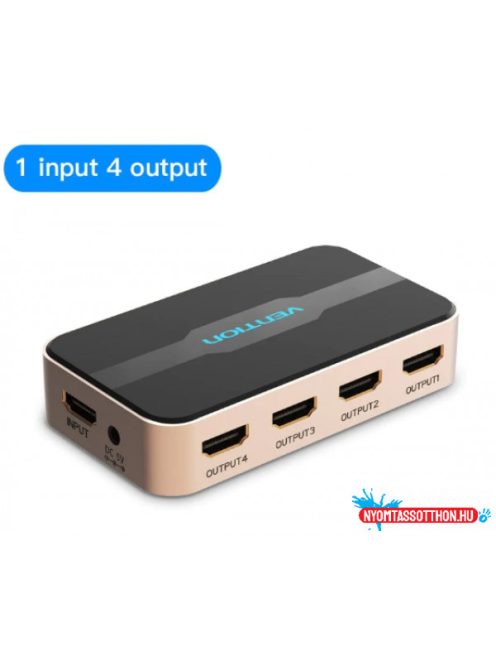 Vention HDMI Splitter (1be-4ki, 4K@30Hz arany-fekete)