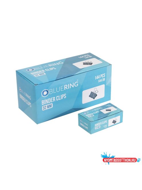 Binderkapocs 32mm, 12 db/doboz, Bluering(R)