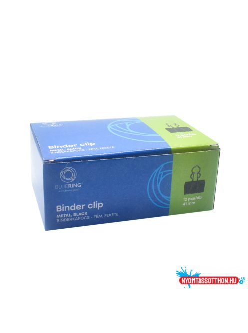 Binderkapocs 41mm, 12 db/doboz, Bluering(R)