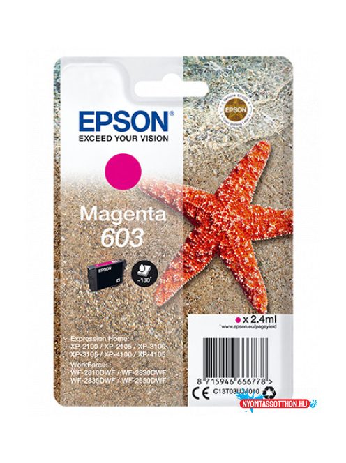 Epson T03U3 Patron Magenta 2,4ml (Eredeti)