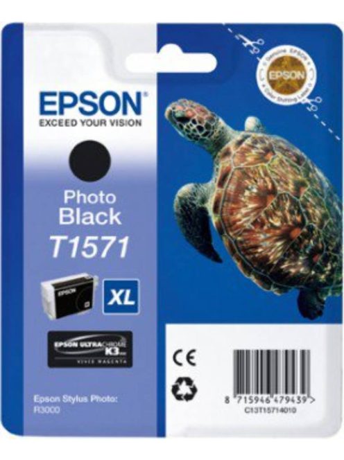 Epson T1571 Cartridge Black 26ml Stylus Photo R3000 (Original)