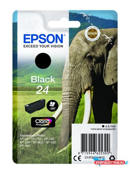 Epson T2421 Patron Black 5,1ml 24 (Eredeti)