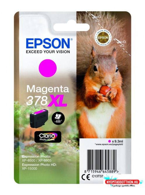 Epson T3793 Patron Magenta 9,3ml 378XL (Eredeti)