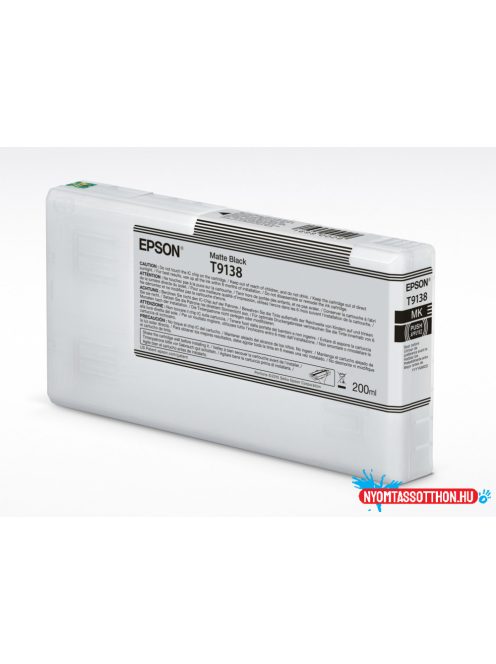 Epson T9138 Patron Matt Black 200ml (Eredeti)