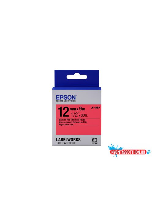 Epson LK-4RBP Black/Red 12mm szalag (9m)