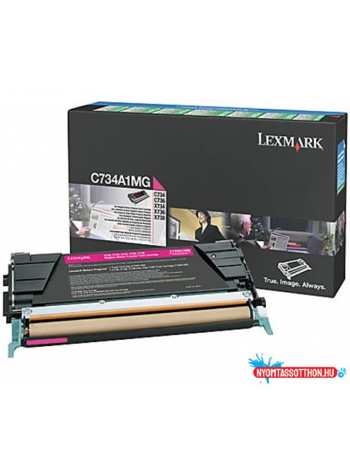 Lexmark C734/X734 Return Toner Magenta 6.000 oldal (Eredeti) C734A1MG