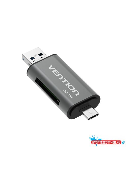 Vention USB 2.0, (multifunkciós, szürke), kártyaolvasó