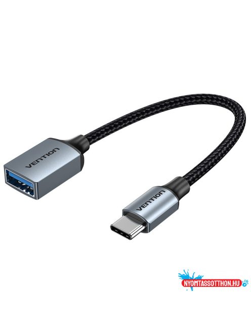 Vention USB-C 3.0/M ->  USB-A/F,0,15m, (OTG,szürke, alu), kábel