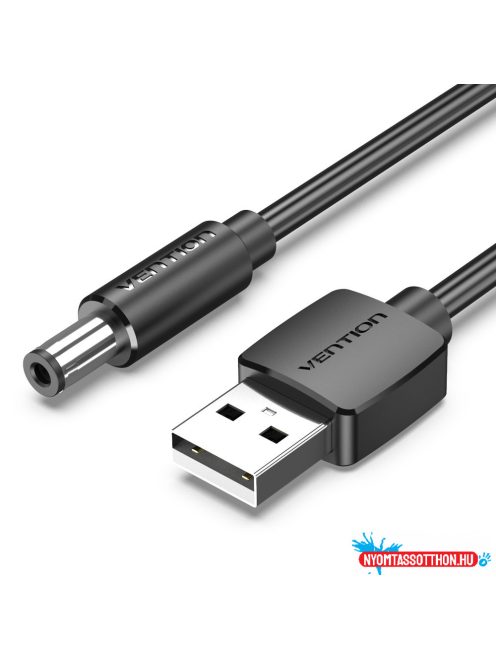 KÁBEL USB -> DC 5.5mm, 1,5m, (fekete), Vention