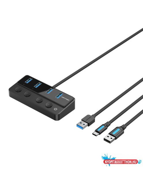 VENTION USB 3.0 - USB 3.0x4+USB C Hub 1M