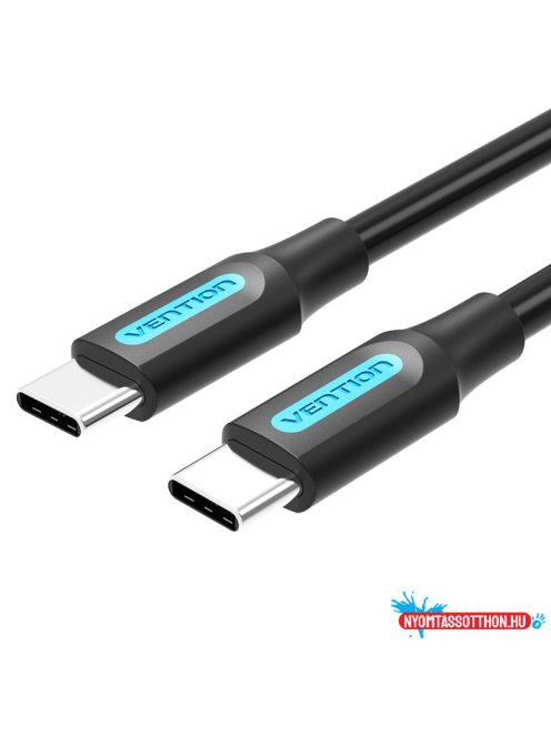 Vention USB-C 2.0/M, 1,5m, (fekete,PVC), kábel