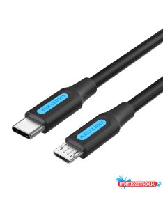   Vention USB-C 2.0/M ->  Micro B/M, 1,5m, (2A, fekete), kábel