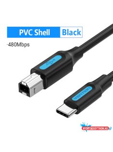 VENTION KÁBEL USB 2.0 C - B, 2A 1M Fekete