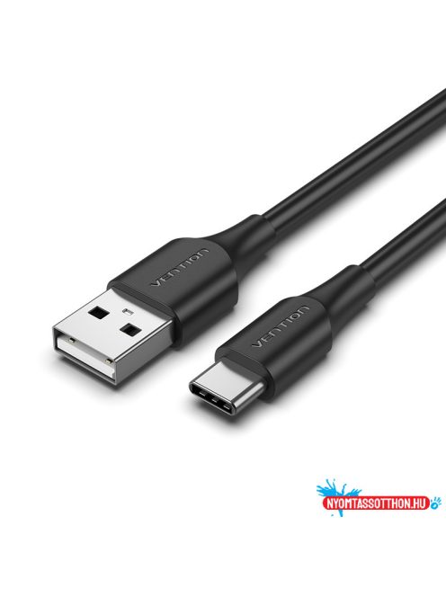 Vention USB-A 2.0/M -> USB-C/M, 1m,(3A,fekete), kábel