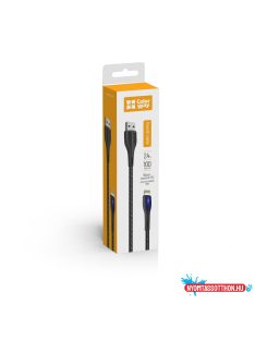   Colorway USB kábel - Apple Lightning (PVC + led) 2,4А 1м fekete (CW-CBUL034-BK)