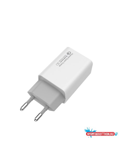 ColorWay AC töltő 1USB Huawei Super Charge/Quick Charge 3.0, 4A (20W) fehér (CW-CHS014Q-WT)