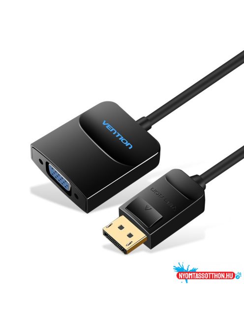 Vention Displayport -> VGA (fekete), 0,15m, konverter