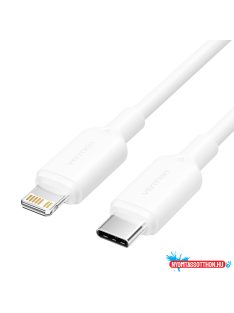 Vention USB-C 2.0 -> Lightning, (3A, fehér) 1m, kábel