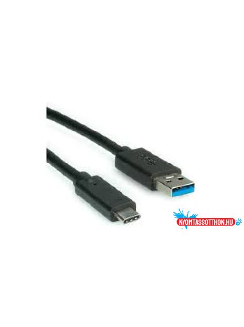 Roline USB 3.1 C/M - A/M 3.0 0,5m fekete kábel