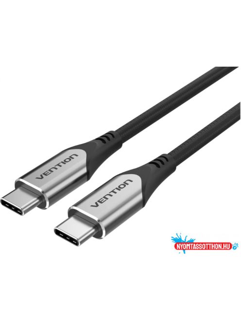 VENTION Szövet USB-C to USB-C 3.1 kábel  1.5M  Gray