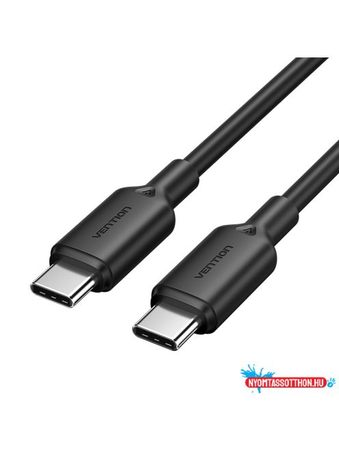 Vention Szövet USB-C -> USB-C,(3A, fekete), 1m, kábel