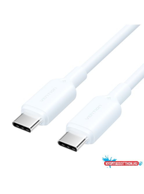 Vention Szövet USB-C -> USB-C,(3A, fehér), 2m, kábel