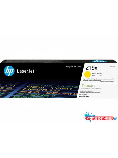 HP W2192X Toner Yellow 2.500 oldal kapacitás No.219X